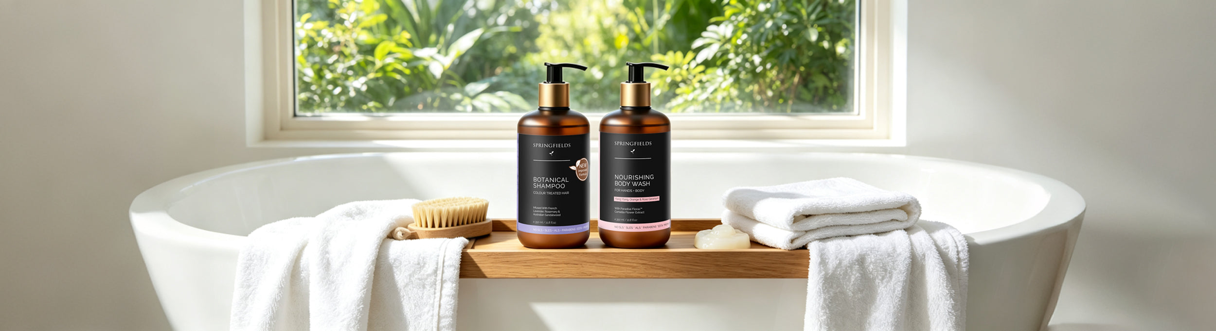 Springfields botanical shampoo and nourishing body wash