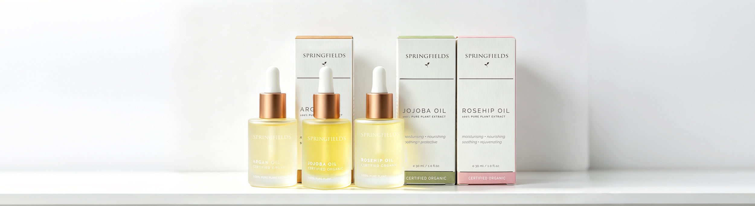 Springfields argan, jojoba and rosehip plant oils